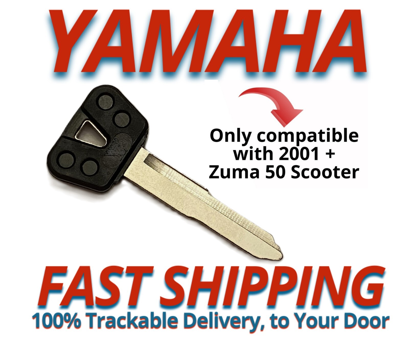 Yamaha Zuma 50 Scooter Keys 2001+ Replacement Key Cut to your Code C7251-C7500