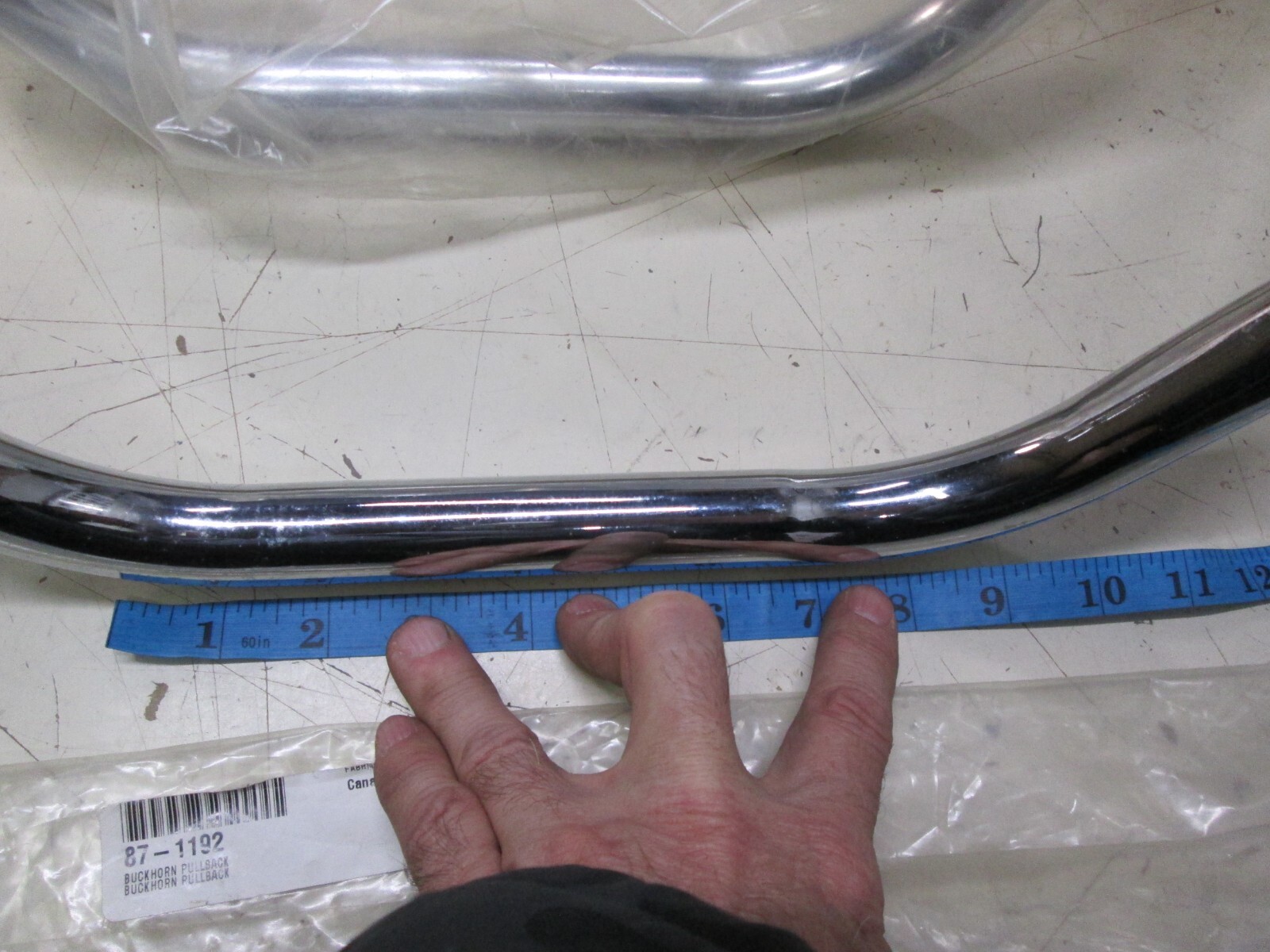 ROADKROME LOT OF TWO ( YOU GET 2) BUCKHORN PULLBACK HANDLEBARS – 1 INCH CHROME
