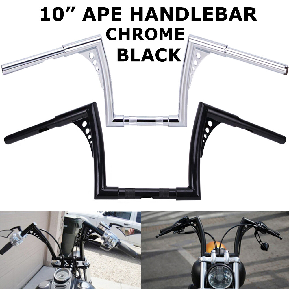 10″ 12″ 14″ 16″ Rise APE Hanger Handlebar Fat For Harley Softail Dyna Sportster