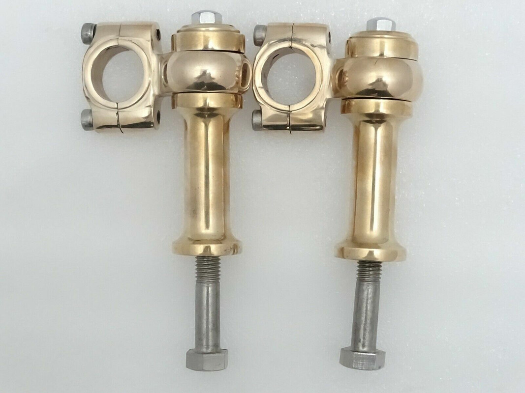 Universal Motorcycle Brass 1″ Handlebar Risers Clamp (3″ Rise Approx
