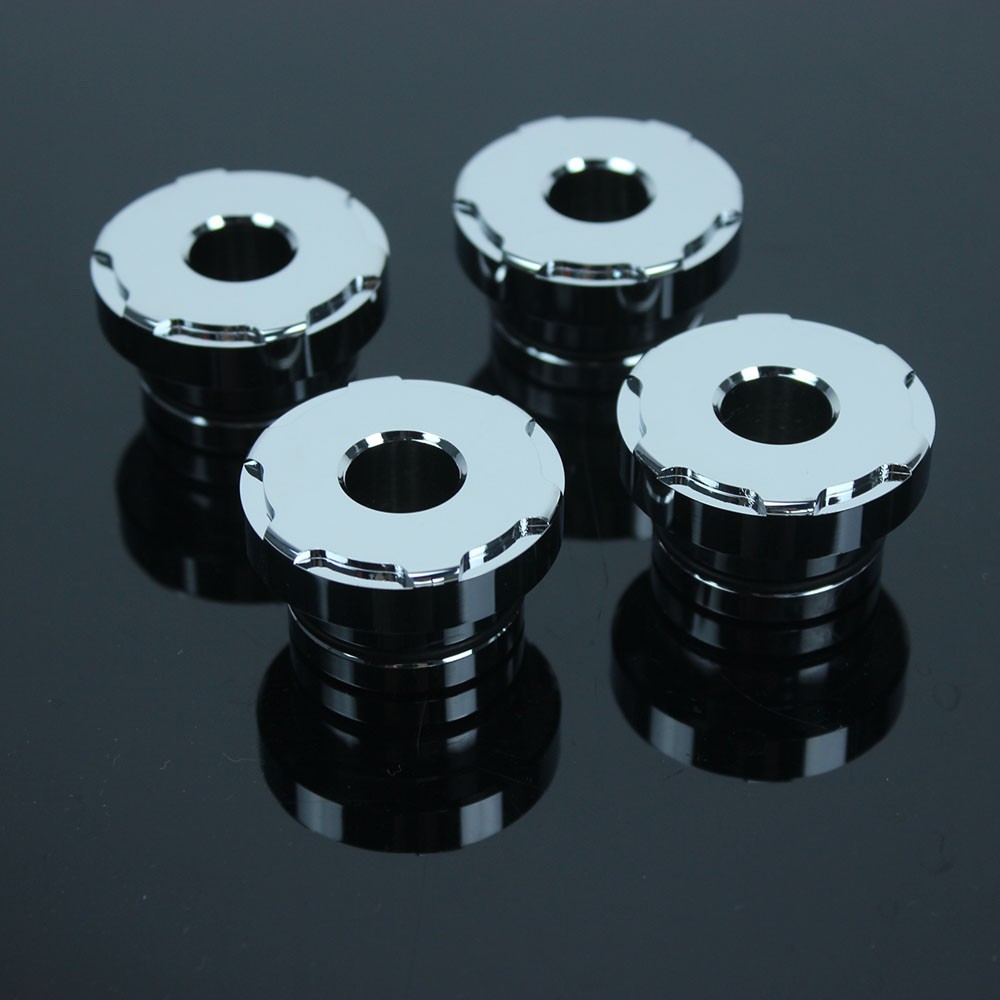 Aluminium 4PCS Chrome Handlebar Riser Bushings For Harley 97-03 XL 86-17 Softail