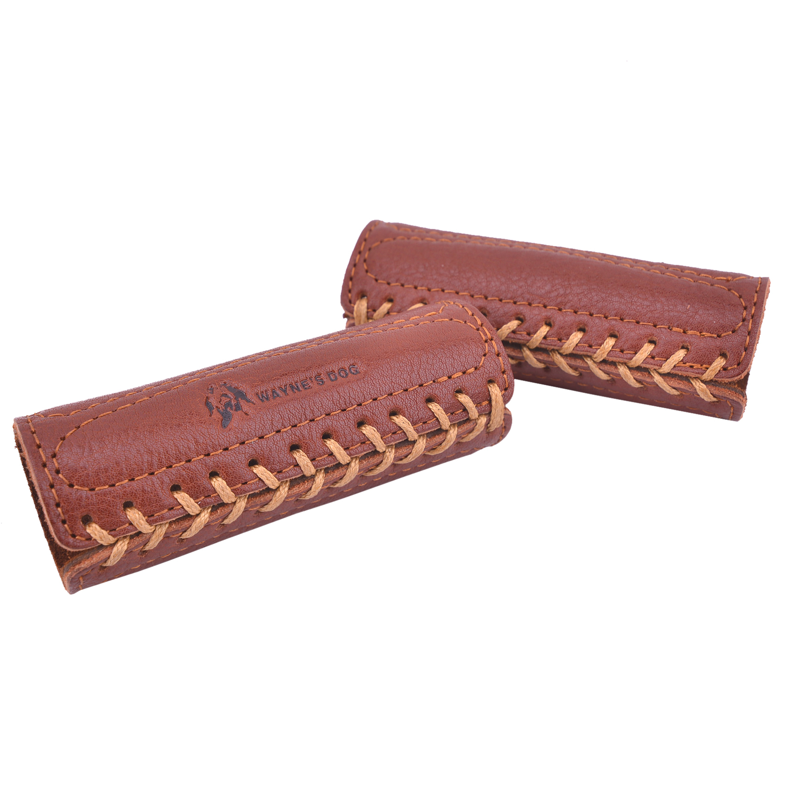 Genuine Cowhide Leather Motorcycle Handlebar Grips Handlebar Cover in Brown