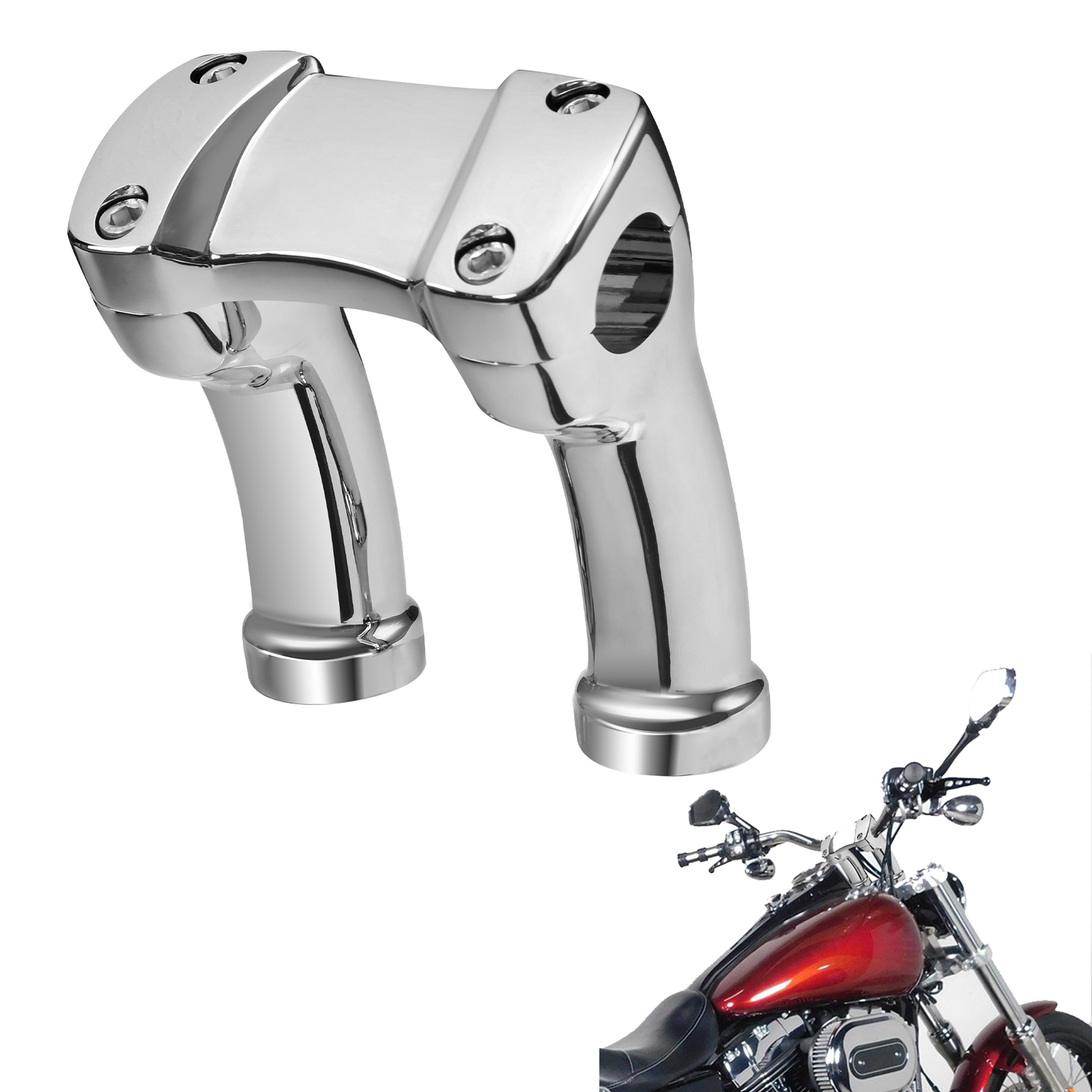 4″ Handlebar Riser 1 1/4″ Bar Fit For Harley Softail Fat Boy Dyna Low Rider US