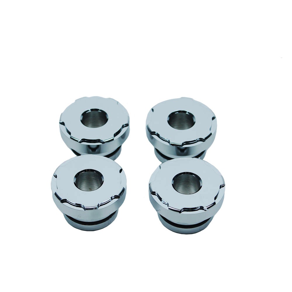 Aluminium 4PCS Chrome Handlebar Riser Bushings For Harley 97-03 XL 86-17 Softail