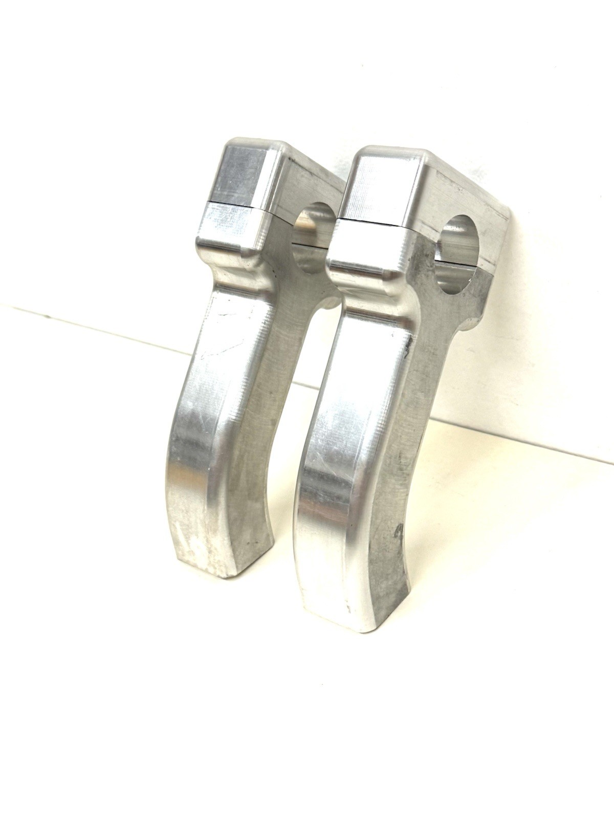 USA-MADE 4″ BILLET PULLBACK RISERS RAW NATURAL FOR CUSTOM HARLEY