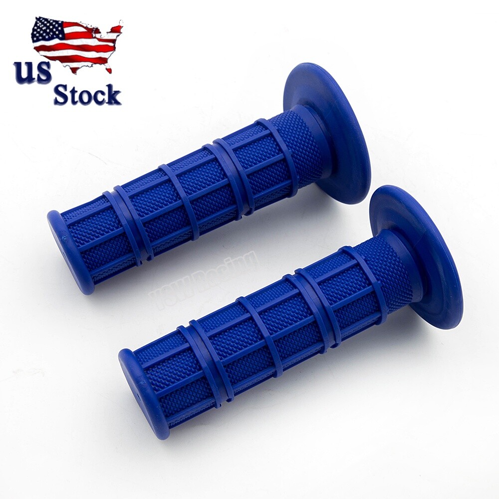 2x Hand Grips 7/8″22mm Handle Bar Grip Handlebar Rubber For ATV Cycle Dirt Bike