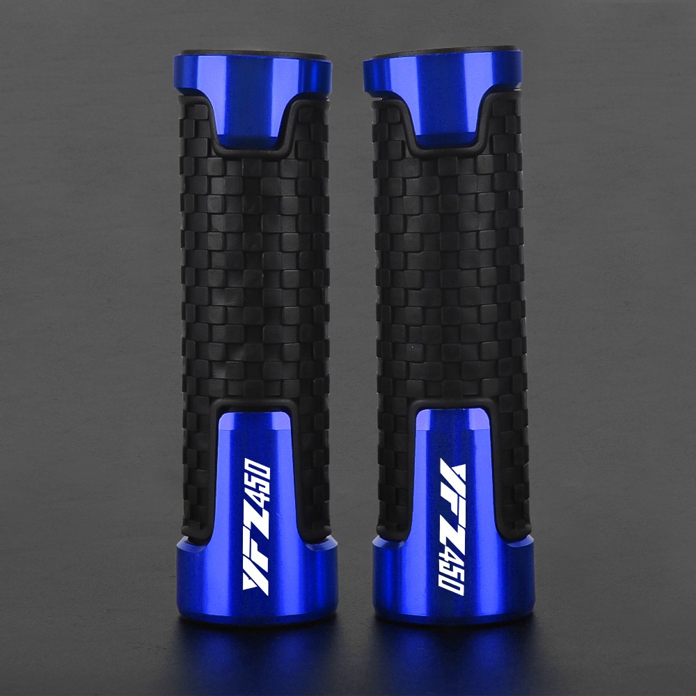 Blue For Yamaha YFZ450 YFZ450R YFZ450X YFZ CNC Grips Handle Handlebar 7/8″ 22mm