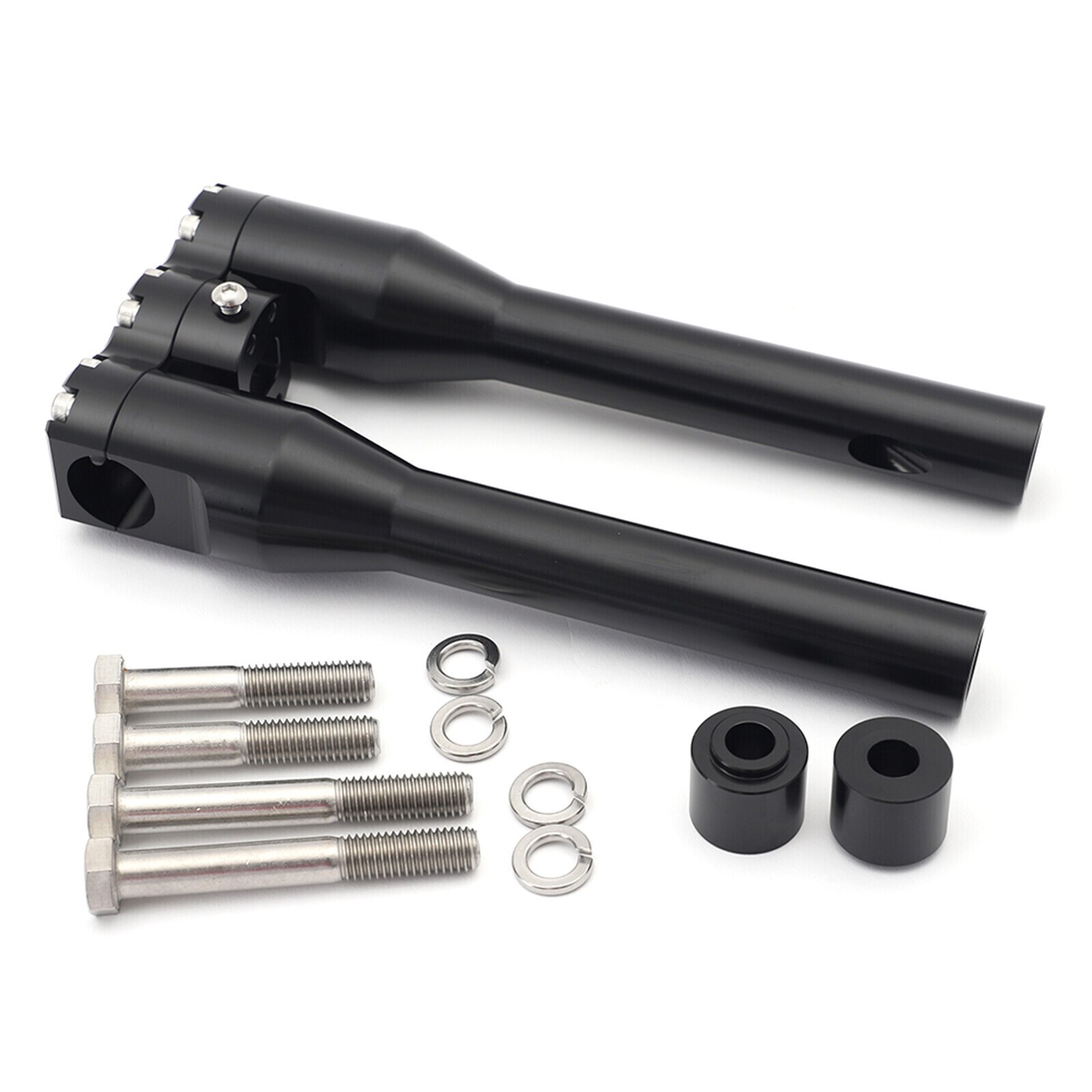 Motorcycle Handlebar Risers 10″ 11″ Rise For Harley Davidson 1″ Bars Dyna Black