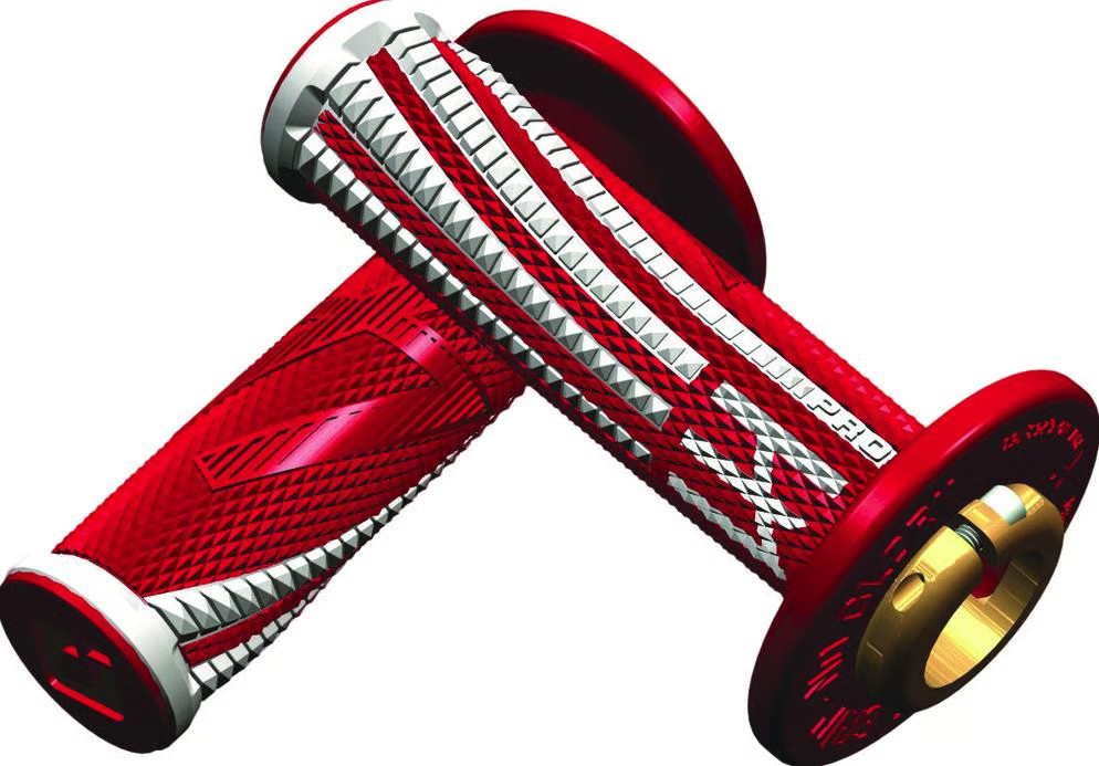 ODI Emig2 Pro V2 Lock-On Grips – Red/White Motorcycle Street Bike Dirt H36EPRW