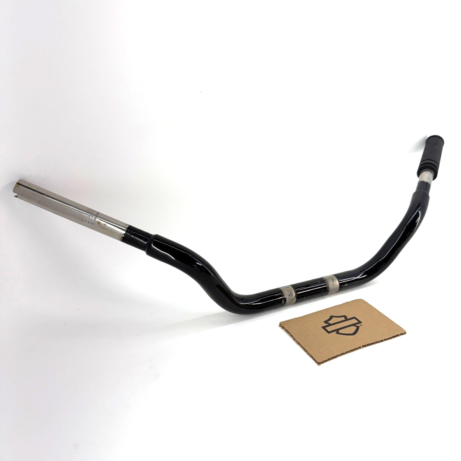 OEM 18-24 Harley Fat Boy 1.25″ Gloss Black Handlebars 55801-244 30th Anniversary