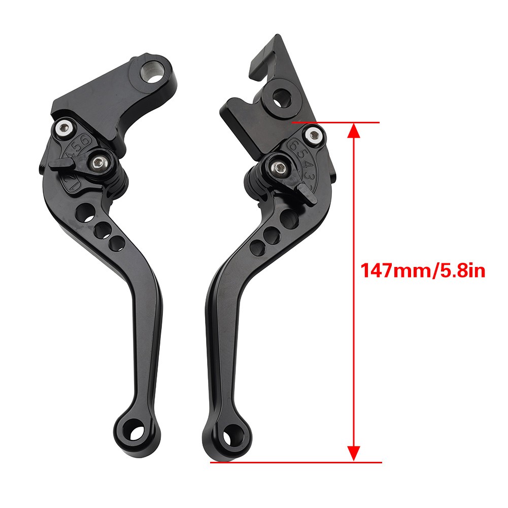 CNC Adjust Short Brake Clutch Levers For BMW R1200GS/R1250GS 2013-2020 Black