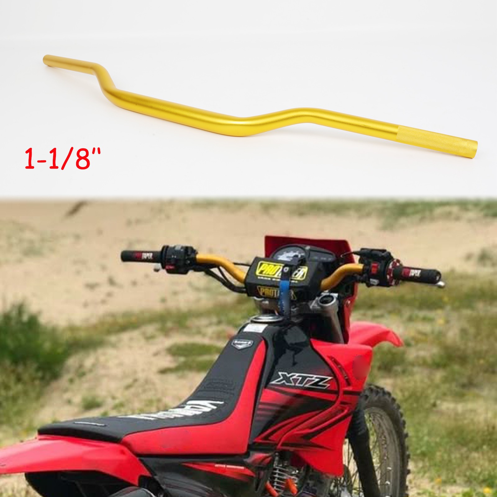 1-1/8″ 28mm Fat Handlebar Dirt Bike Handle Bar For Yamaha XTZ 125 150 250 YZ125