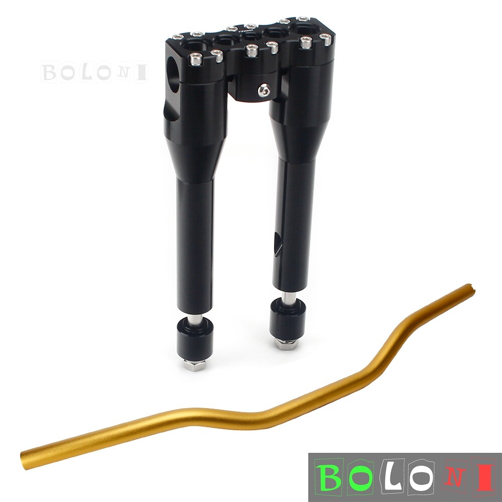 For Harley Dyna Softail Sportster FXBB FXBBS Club Style 1″ Handlebar & Riser Kit