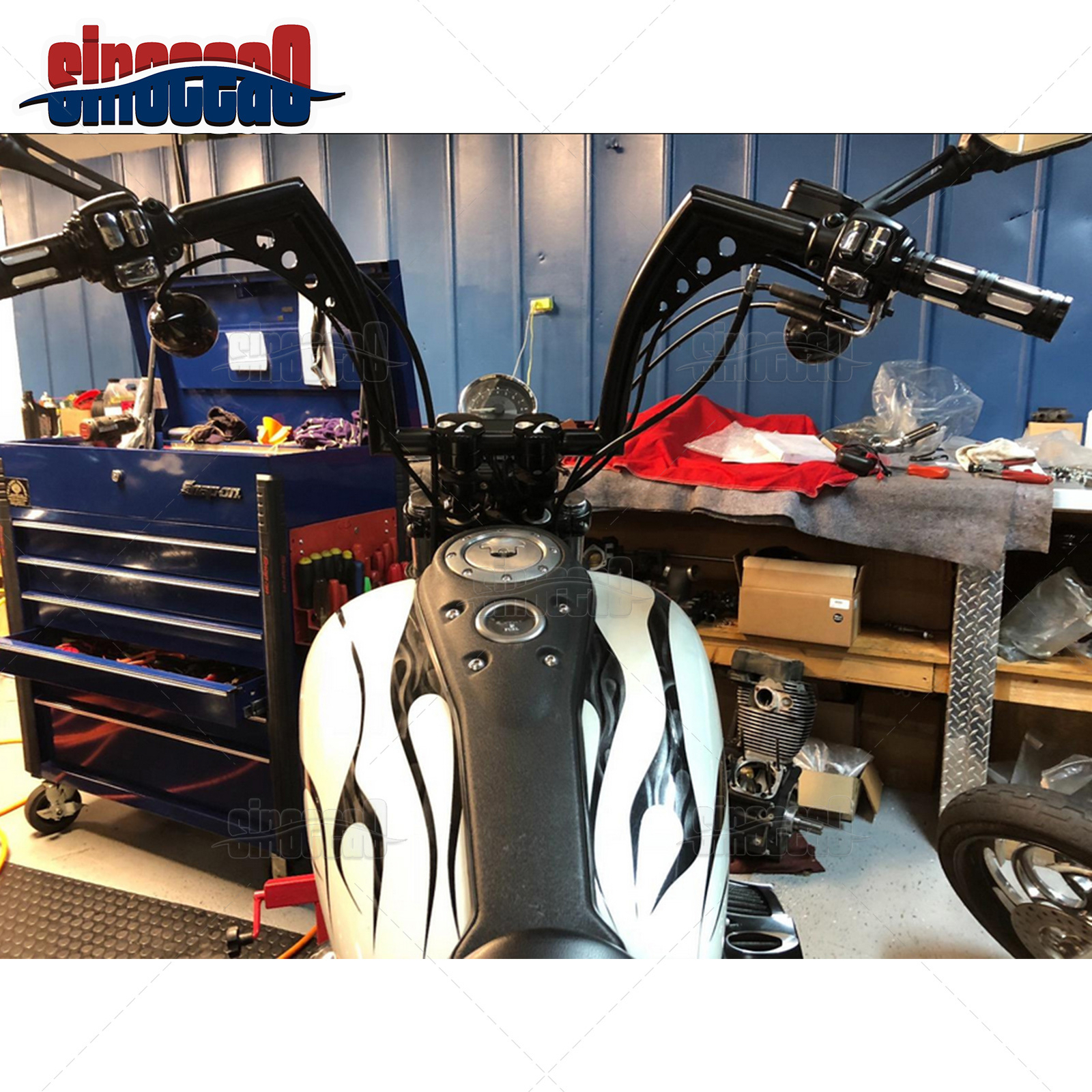 10″ 12″ 14″ 16″ 18″ Rise Ape Hangers Handlebar for Harley Sportster Softail Dyna