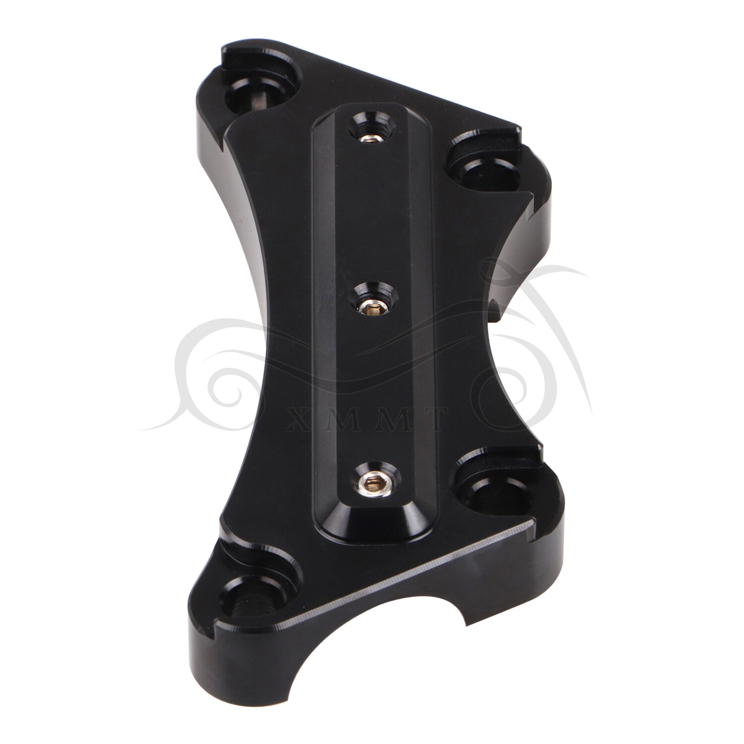 Black CNC Billet Aluminum Handlebar Riser Top Clamp For Harley Touring 1997-2019