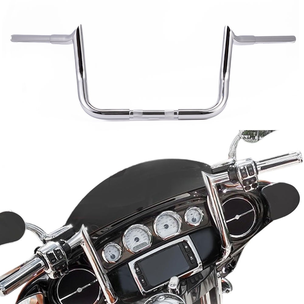 10 Inch Handlebar Meathook Ape Hangers Fit For Harley Street Glide Electra Glide
