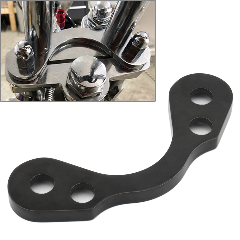 Springer Handlebar Tree Adapter Top Clamp 3.5″ Wide Riser For Harley DNA Paughco