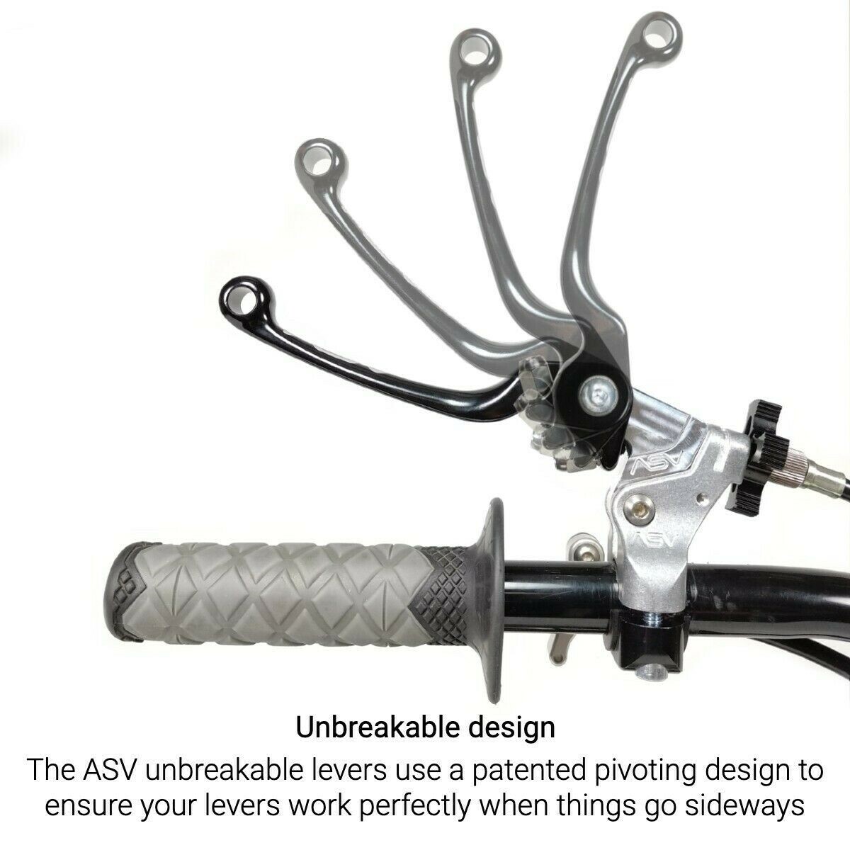 ASV F2 PAIR PACK Brake & Clutch Levers Honda CRF250R 10-19 / 450R/RX 09-19 Black