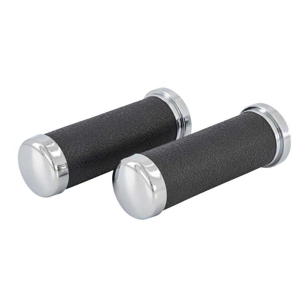 Black & Chrome Grips: Kawasaki VN 1600/ VN 1700 Classic / Tourer / Nomad M090906