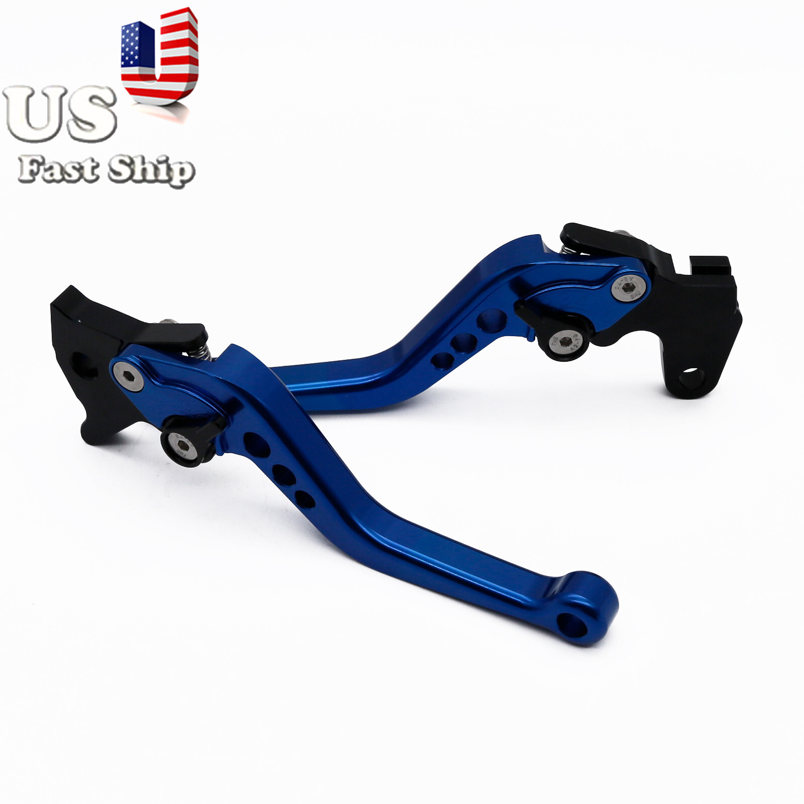 CNC Short Brake Clutch Levers Handle Fit Yamaha MT-03 YZF-R3 2017-2024 Blue Set