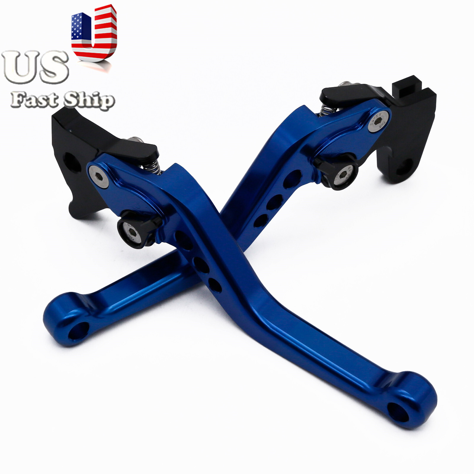 CNC Short Brake Clutch Levers Handle Fit Yamaha MT-03 YZF-R3 2017-2024 Blue Set