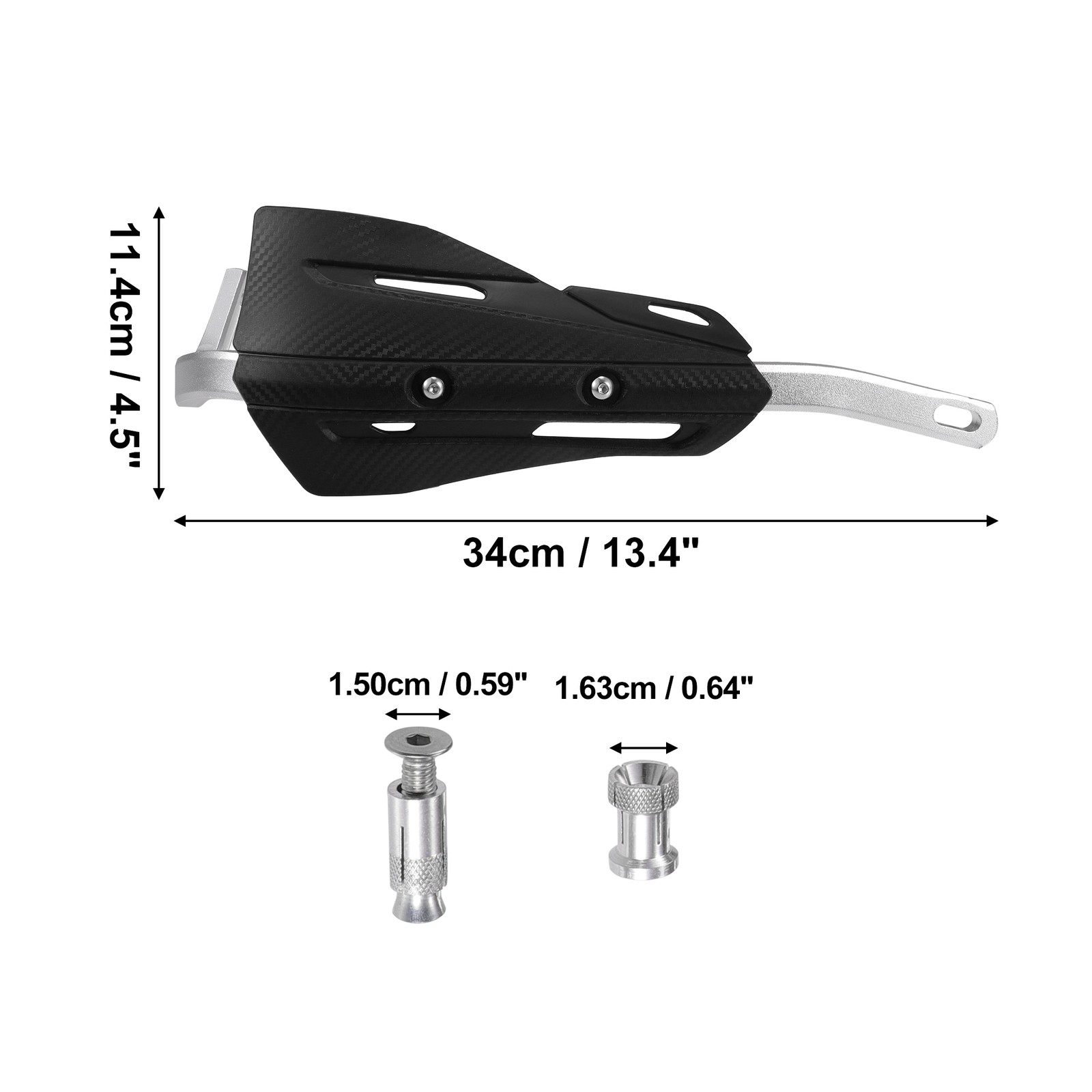 1 Set Black Off-road Motorcycle Aluminum Alloy Handlebars Plastic Handguards