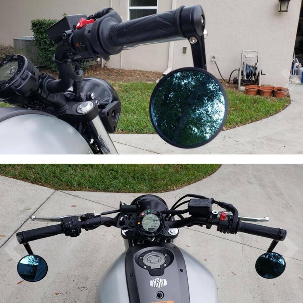 7/8″ Motorcycle Bar End Rearview Side Mirror For Indian Scout Bobber Criuser A+