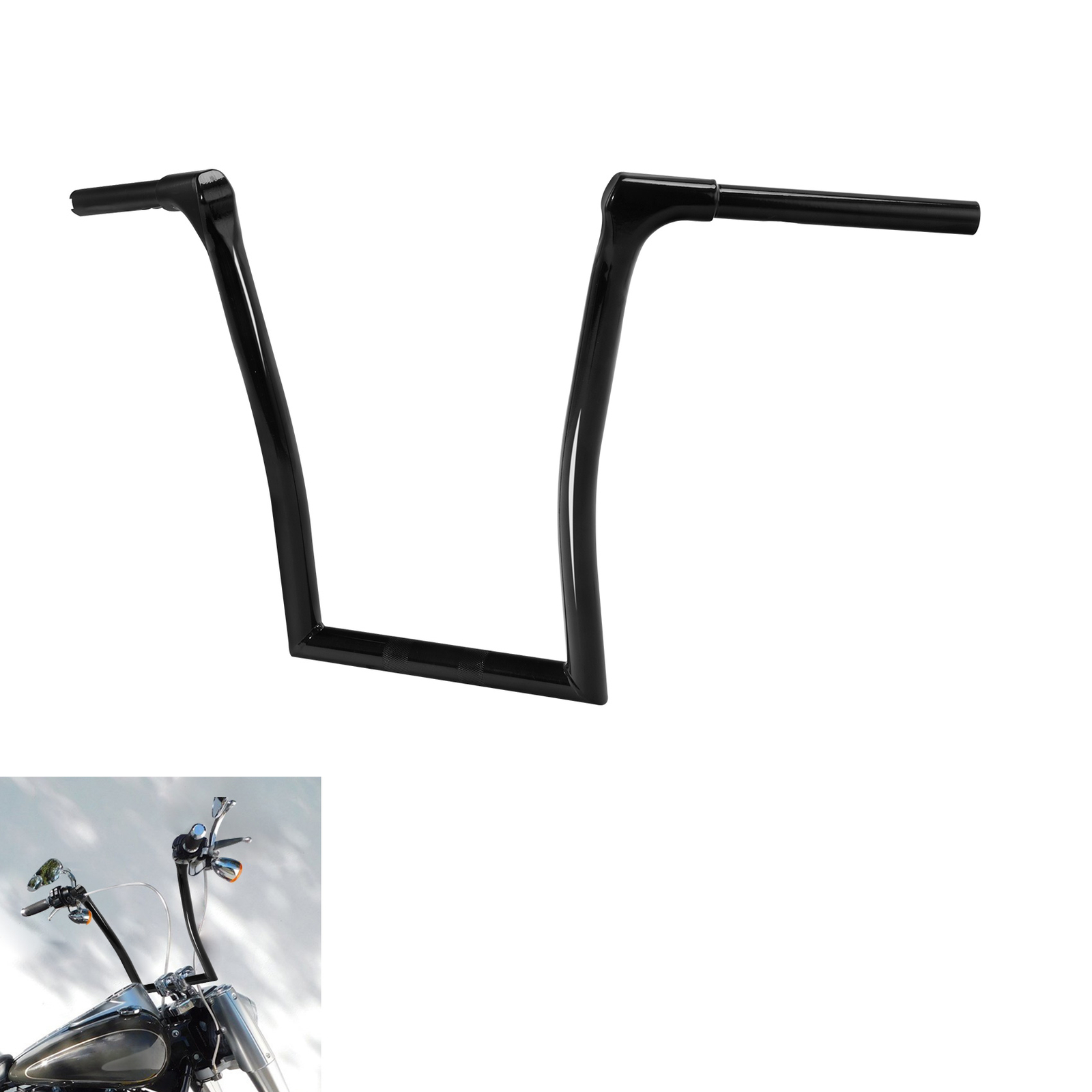 15″ Rise Meathook Ape Hanger Handlebar Fit For Harley Road King 2014-2025
