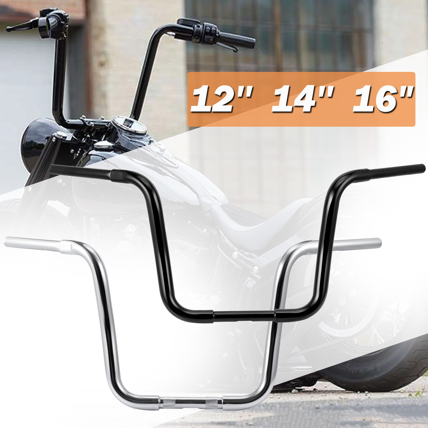 Rise 12″ 14″ 16″ 18″ APE Hanger Handlebar 1-1/4″ DNA Monster Fat Bars For Harley