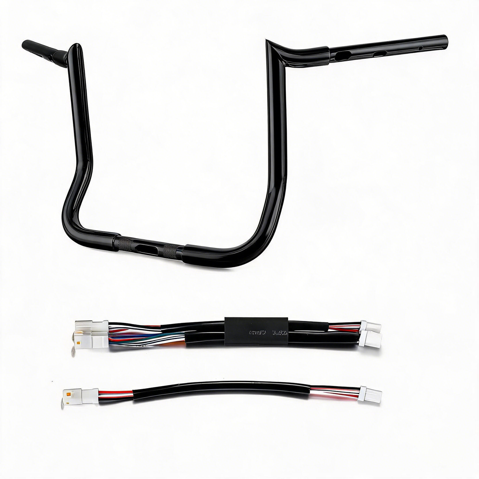 12″ Black Bagger Handlebar + 16″ Wiring Extension For Harley CVO Street Glide ST