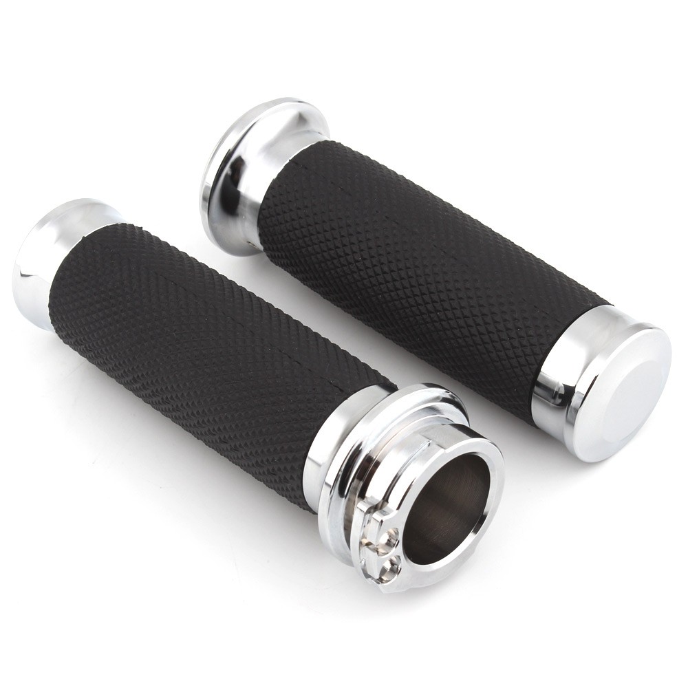 1″ Motorbike Handlebar Hand Grips None-Slip Fit For Harley Honda Suzuki Kawasaki