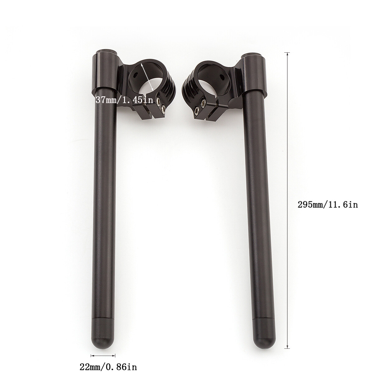 US 37mm CNC Clip on Handlebar Clip-ons Tube Bar Handle Universal Rised Aluminum