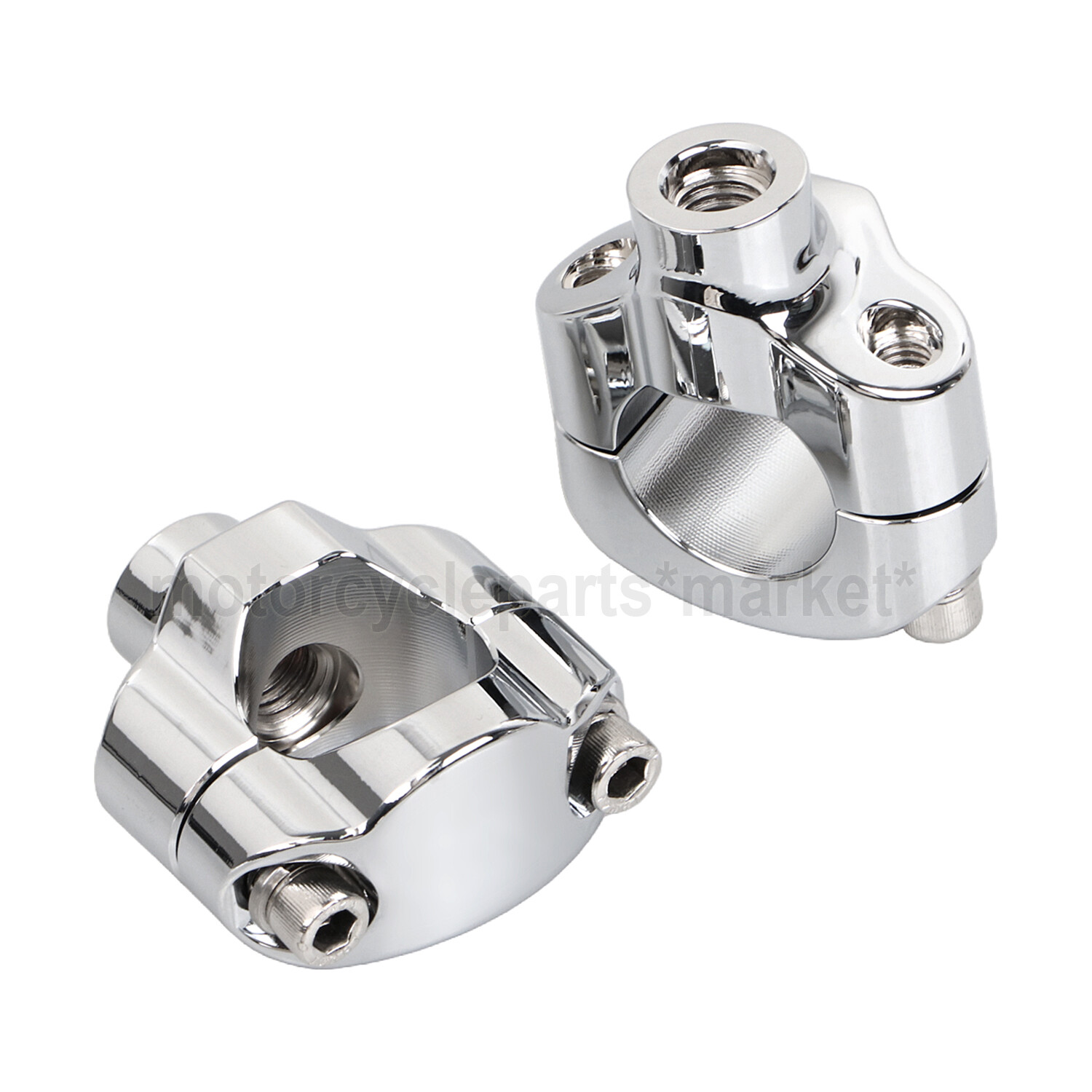 1 1/2″ Tall Handlebar Riser Clamp 1-1/4” Bar For Harley Softail Custom FXSTC 06