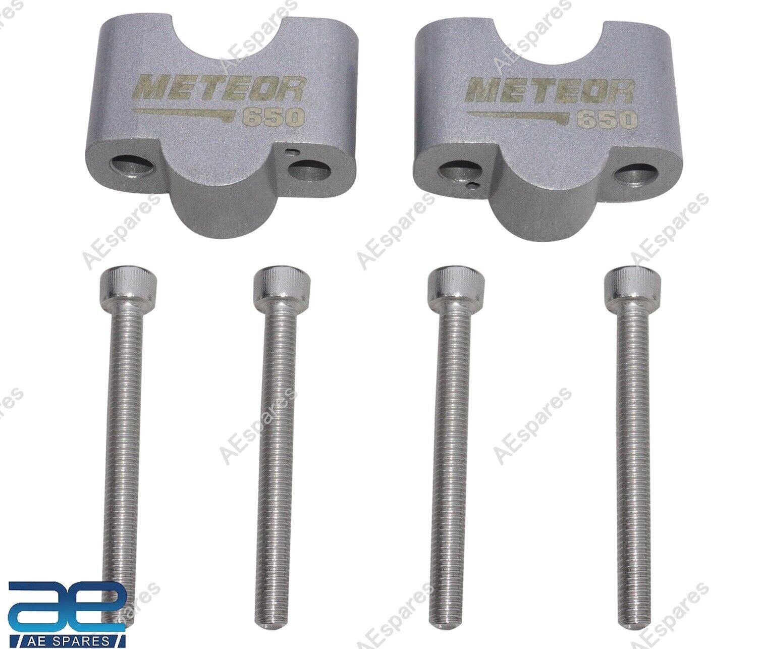 Handle Bar Riser Silver Fits For Royal Enfield Super Meteor 650 NEW