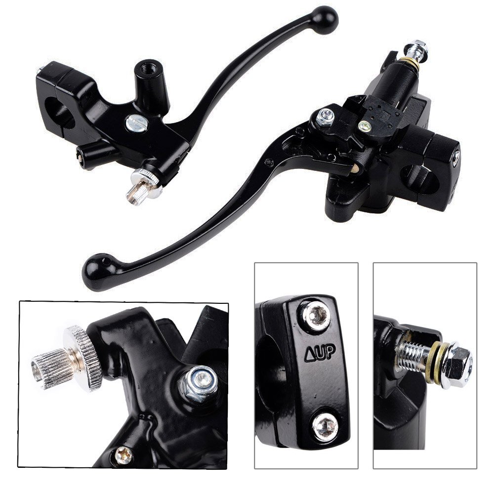 Motorcycle 1″ Handlebar Hand Grips + Switches Controls + Clutch Brake Levers Kit