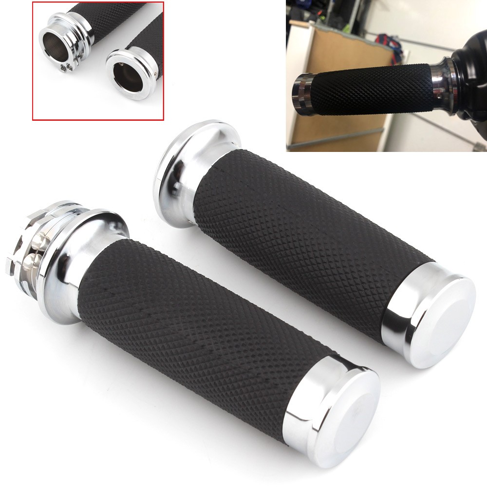 1″ Motorbike Handlebar Hand Grips None-Slip Fit For Harley Honda Suzuki Kawasaki