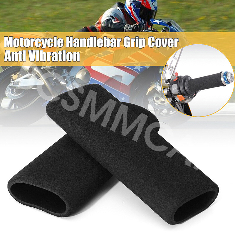 2pcs Grip Puppy Motorcycle Foam Anti-Vibration Comfort Handlebar Grip Cover
