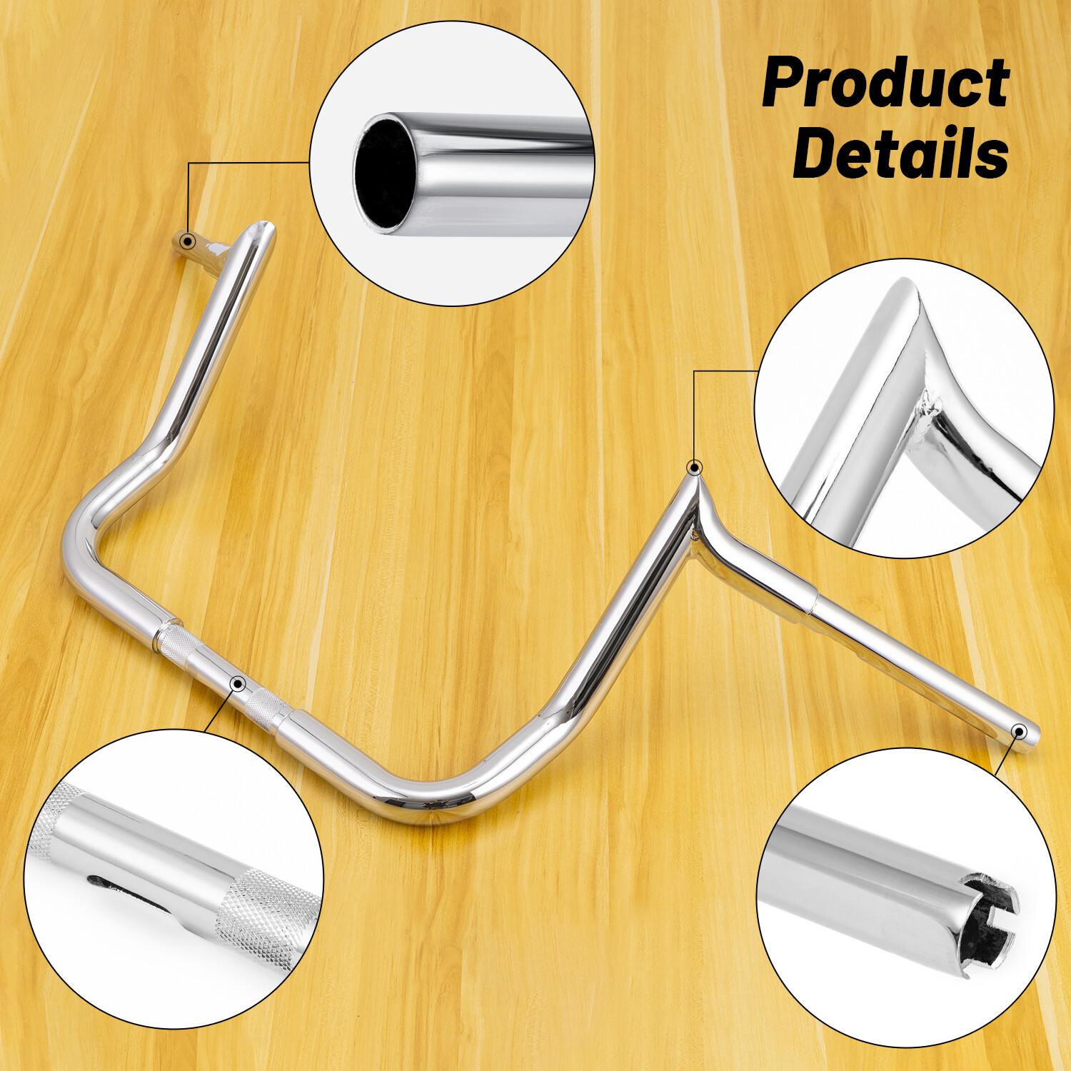 12″ Meathook Ape Hanger Handlebar Fit For Harley Street Glide Electra Glide CVO