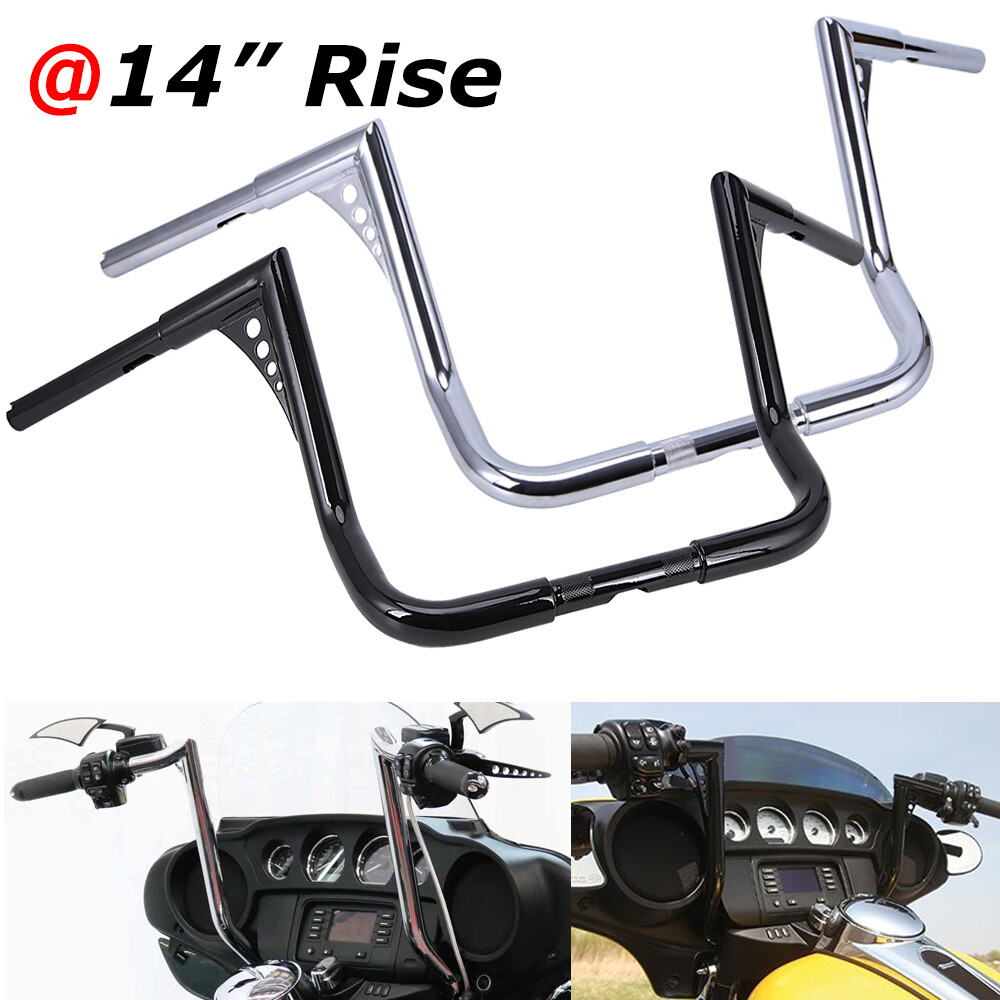 12″/14”/16”/18” Rise Ape Hanger Handlebar Fit For Harley FLHT Electra Glide