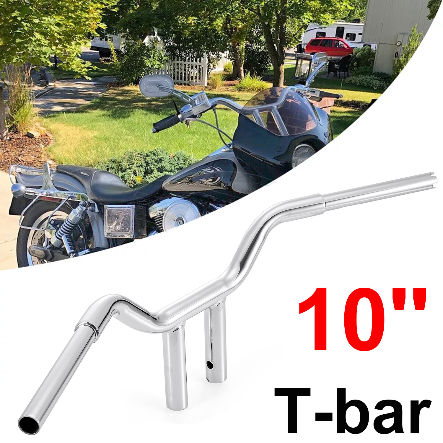 10″ Inch MX-T Bars Handlebar Fit For Harley Softail Sportster Dyna Wide Glide US