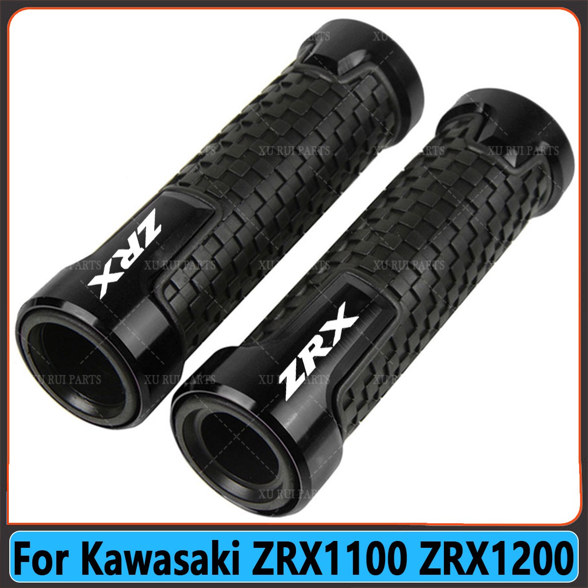 For Kawasaki ZRX1100 ZRX1200 None-Slip Gel Rubber 7/8″ Handlebar Handl Grips