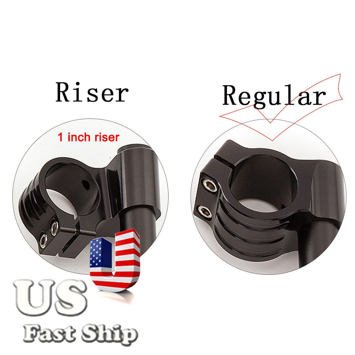 CNC Regular/Riser 31-54mm Fork Replacement Clip on Handlebar Tube Clamp Mounts