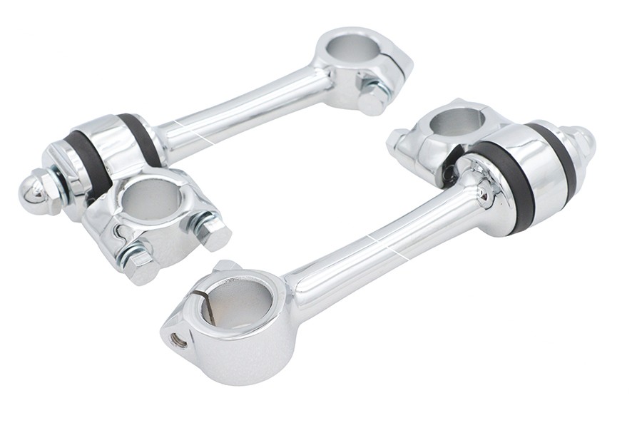 Chrome Replica 5-1/2 inch Flander Riser Set fits Harley Davidson