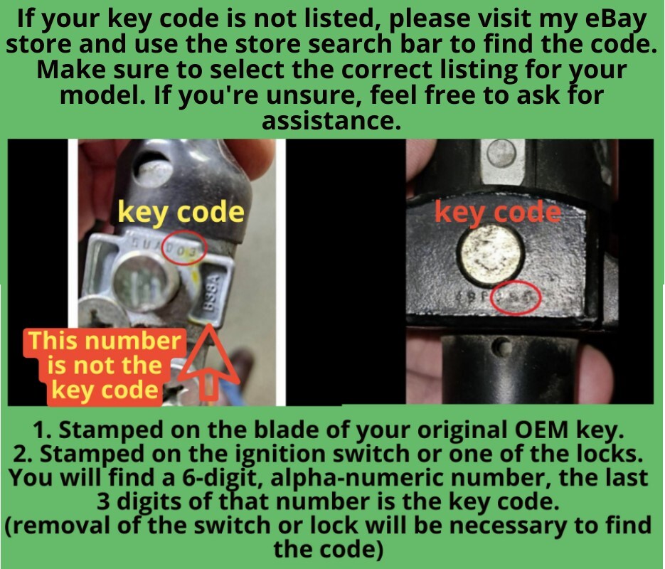 1 Cut to Code Key for Honda Scooter’s Motorcycles 3 digits 101-820