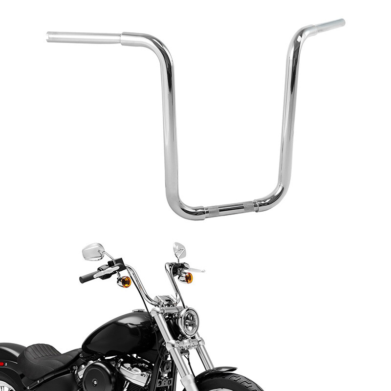 Chrome 16″ Rise 1 1/4” Ape Hanger Handlebar Fit For Harley Softail FLST FXST