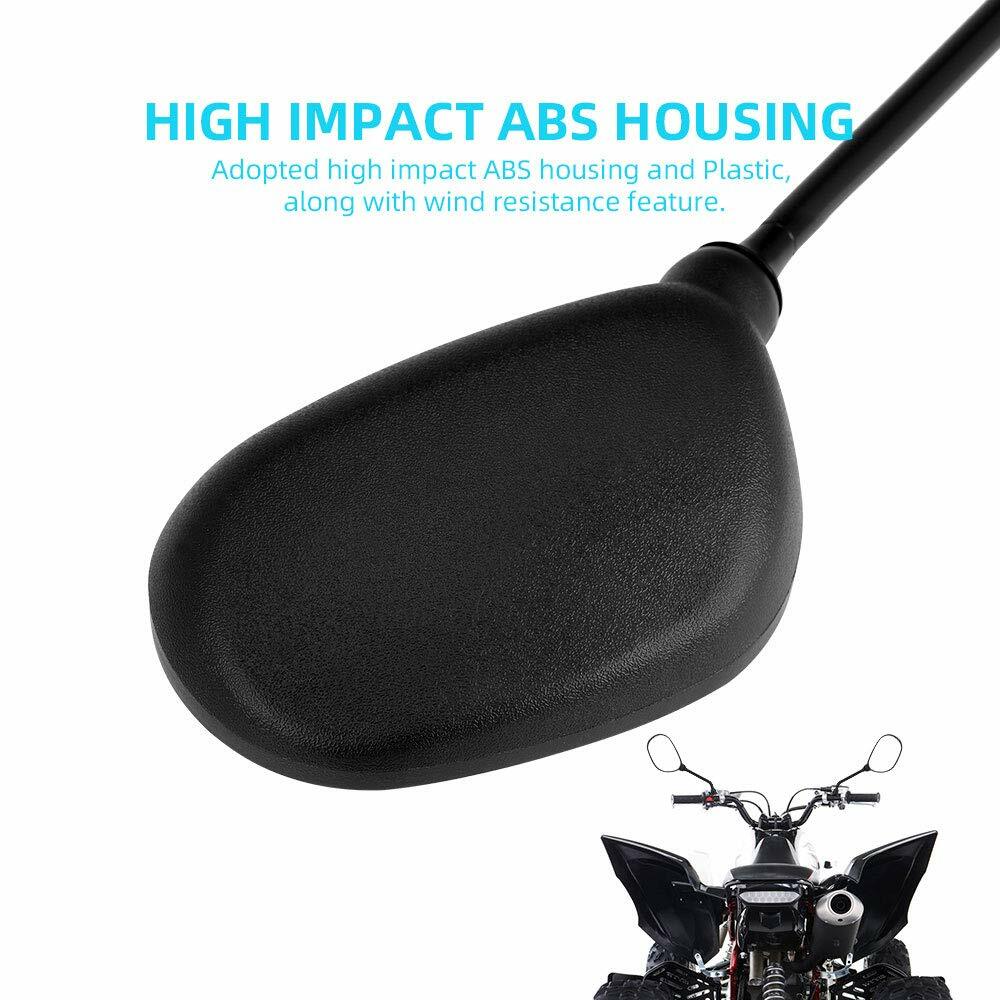 ATV Rear View Side Mirror w/7/8″ Handlebar for Polaris Sportsman Honda Foreman