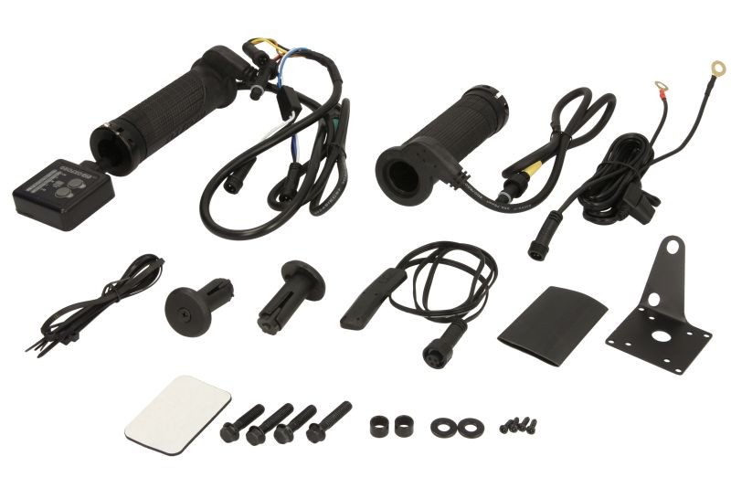 Handlebars handlebar diameter 22mm length 123mm Road color Black, HotGrips Evo