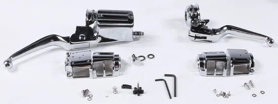 HD Chrome Handlebar Controls 5/8 No Switches Harley Super Glide 84-94