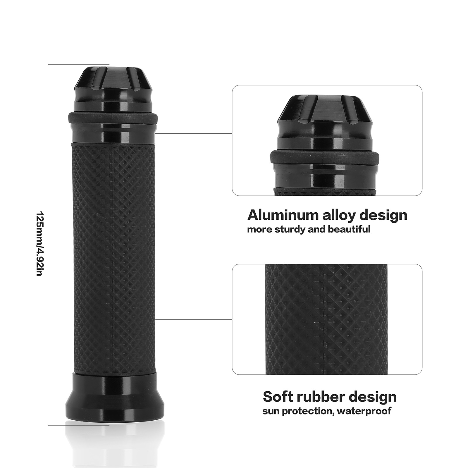 For Yamaha YZF R6 R1 Suzuki Honda CBR600 Motorcycle 7/8″ Hand Grip Handlebar Gel