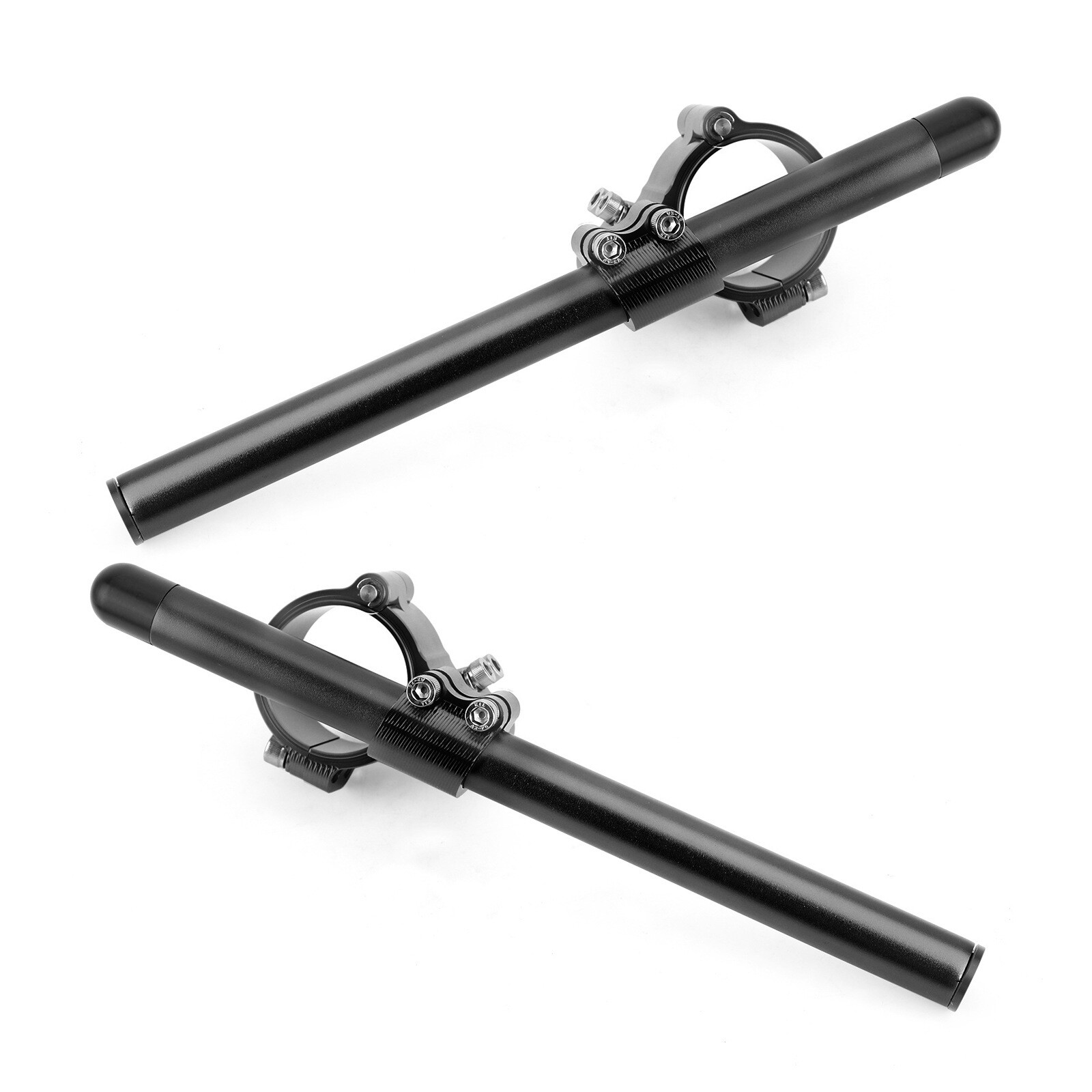 Universal Adjustable Rotatable CNC Billet Clip Ons Fork Tube Handlebar 47mm BLK